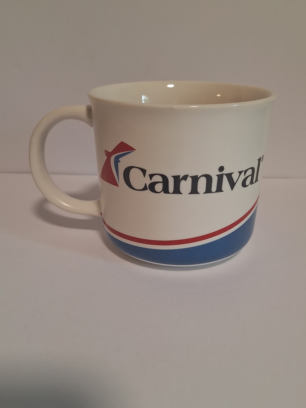 White & Blue Logo Ceramic Coffee Mug